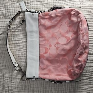 Coach Pink and White Women's Bag